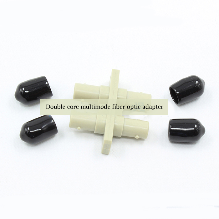 Double Core Multimode Plastic Fiber Optic Adapter Fiber Coupler ST Flange Plate